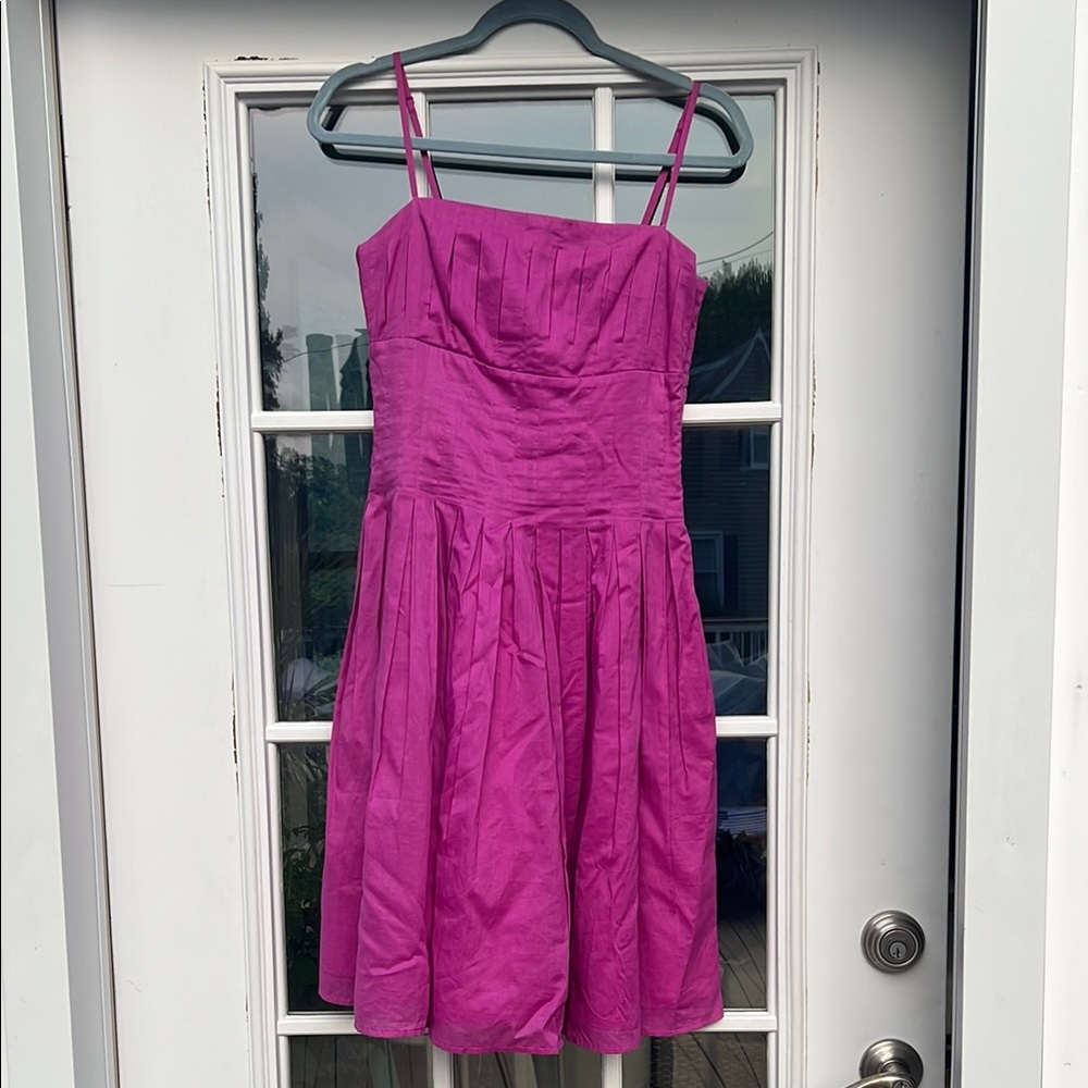Isaac Mizrahi Pink Ruched Mini Sundress